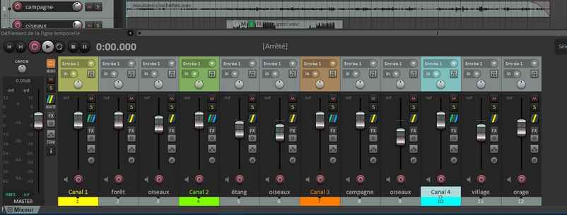 Mixage canaux et pistes sur reaper