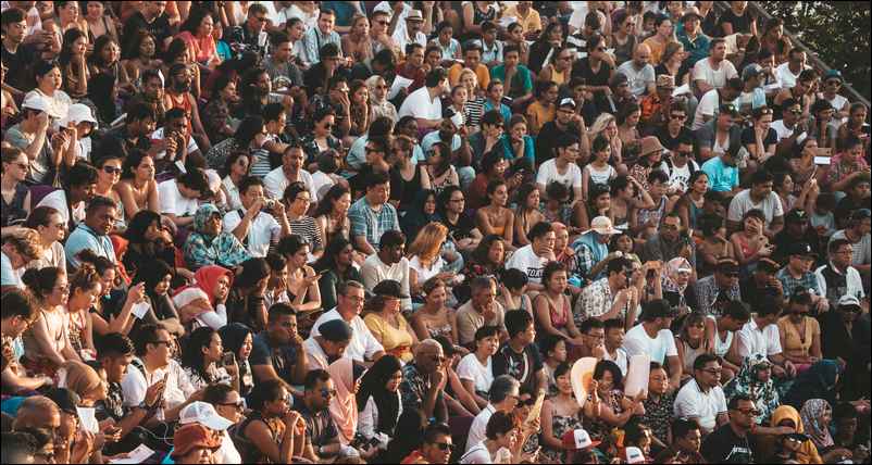 Foule à Bali, Indonésie
